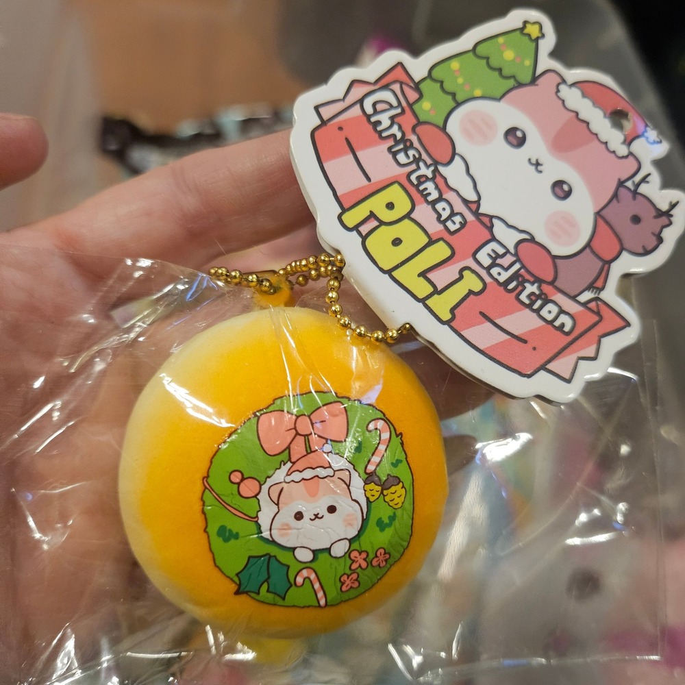 Poli Squishies Mini Christmas Hamster Bread Bun Squishy Slow Rising RARE New